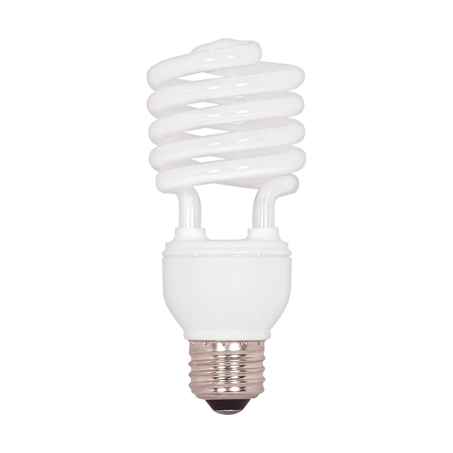 White Frosted T2 Mini Spiral Fluorescent Bulb, 23-Watt