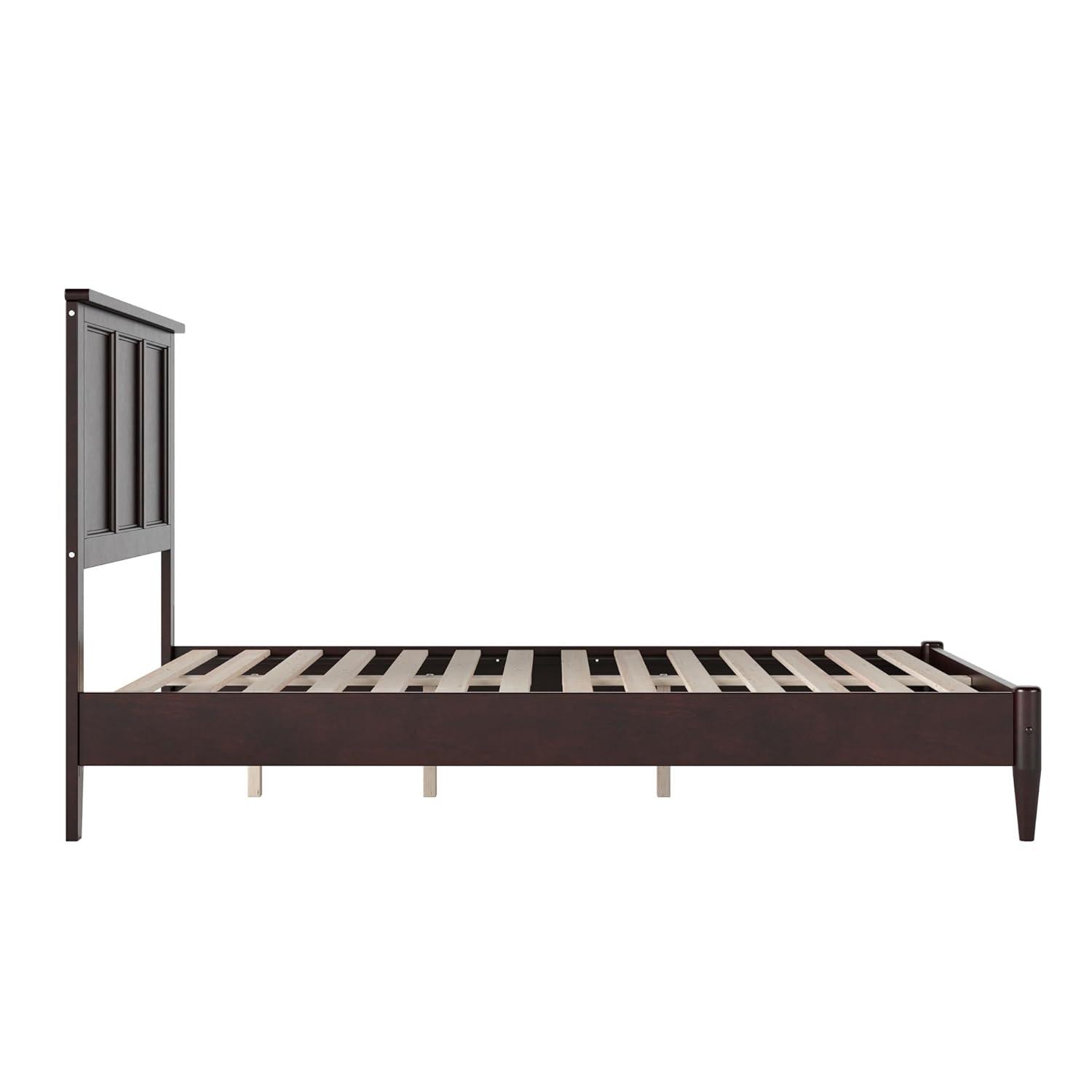 AFI Charlotte Full Solid Wood Low Profile Platform Bed, Espresso