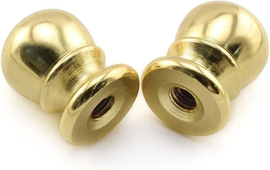 Royal Designs, Inc. Set of 2, 8 inch Polished Brass Lamp Shade Harp Holder with Lamp Finial, DIY Repair/Replacement, Heavy Duty, for Table/Floor Lamps