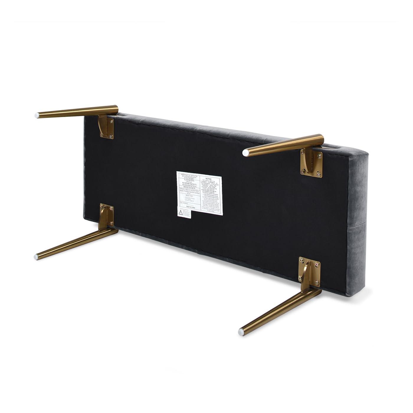 Velvet Upholstered Bench
