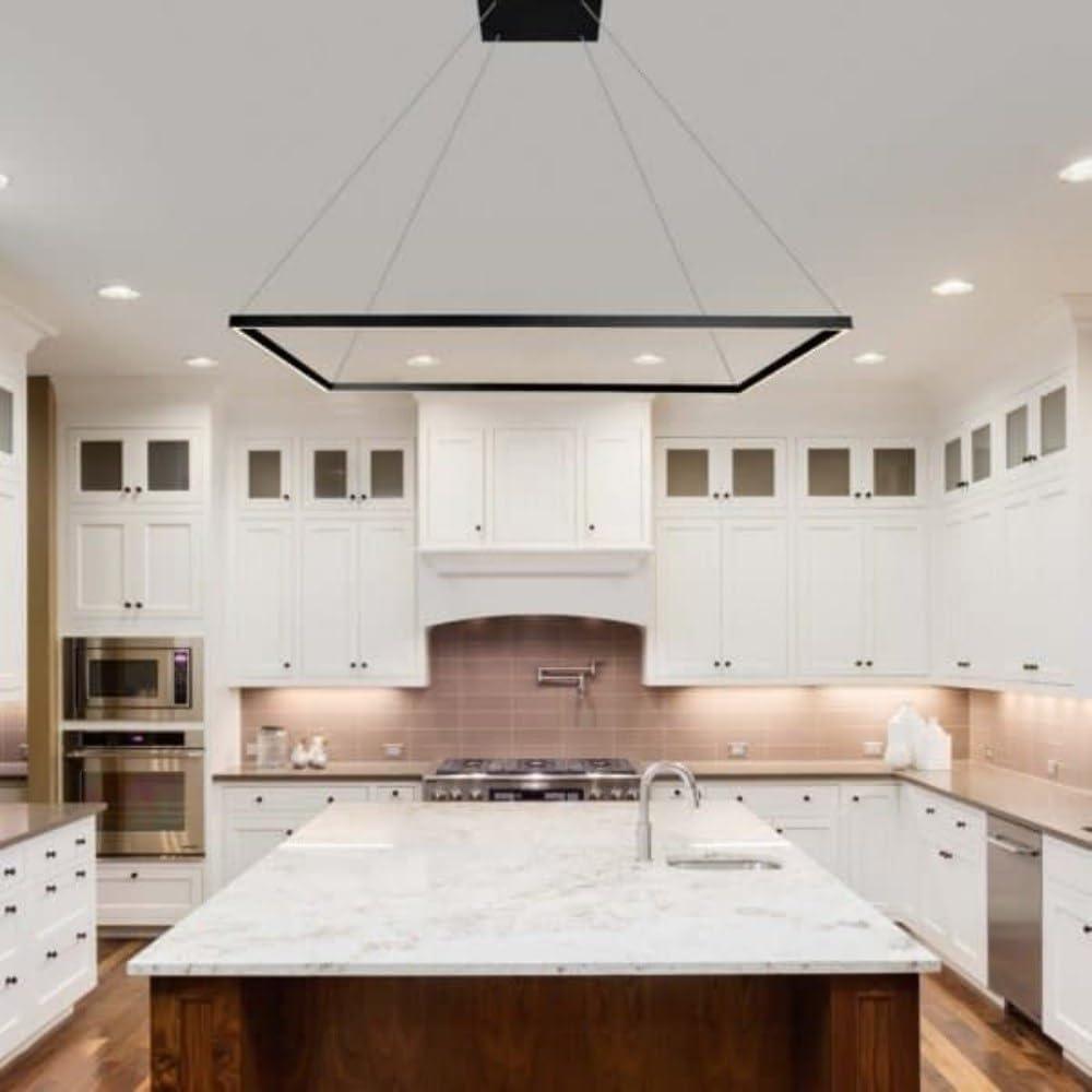 Atria Integrated LED Linear Pendant Height Adjustable ETL Certified Square Chandelier Lighting