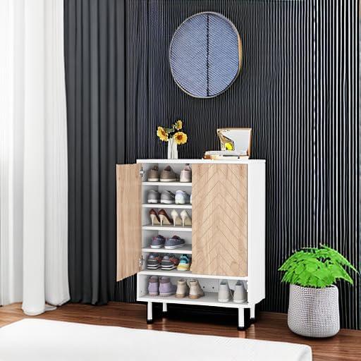 18 Pair Shoe Cabinet Shoe Rack Organizer Cabinet with Door
