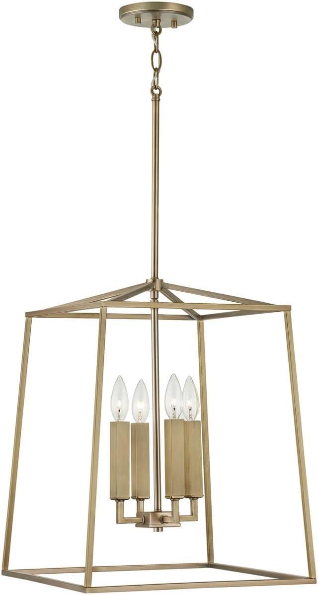 Capital Lighting 537642 Thea 4 Light 16" Wide Taper Candle Pendant - Brass