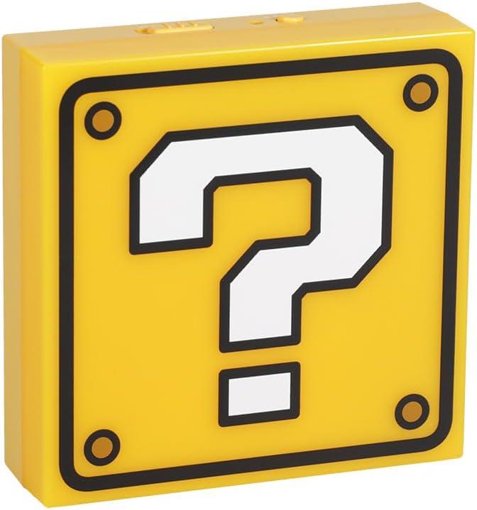 Nintendo Super Mario Question Block Night Light Decor Lamp Video Game Merch LICENSED