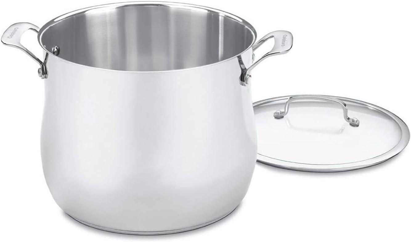 Stainless Steel 12-Quart Stockpot with Glass Lid