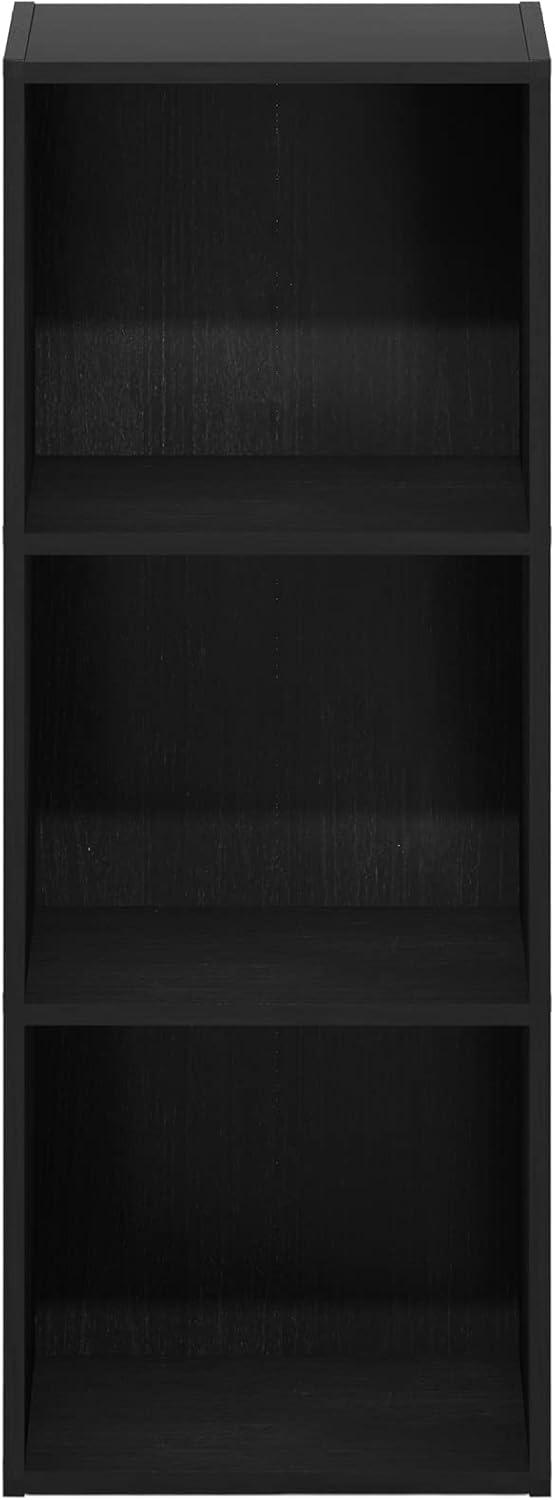 Furinno Pasir 3-Tier No Tool Assembly Open Shelf Bookcase, Blackwood