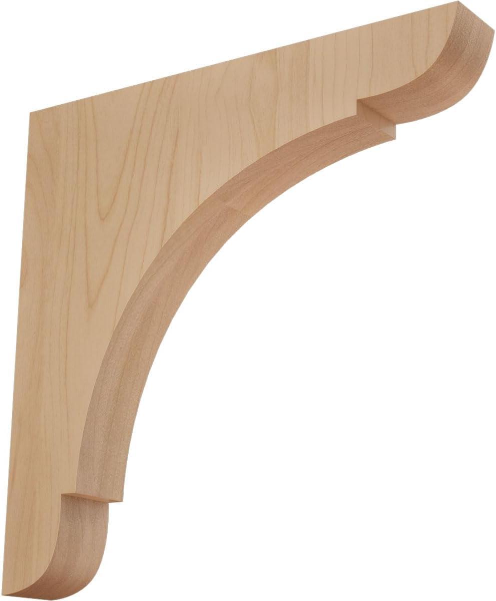 Ekena Millwork 1 3/4"W x 12"D x 12"H Extra Large Olympic Wood Bracket, Alder