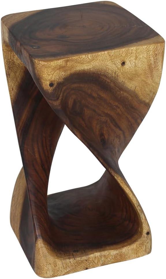 Haussmann ® Original Wood Twist Stool 10 X 10 X 16 In High Walnut Oil - 10" x 10" x 16"