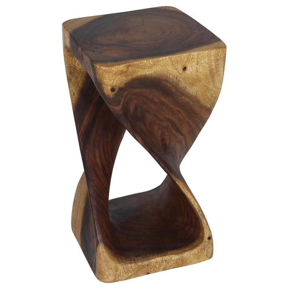 Haussmann ® Original Wood Twist Stool 10 X 10 X 16 In High Walnut Oil - 10" x 10" x 16"