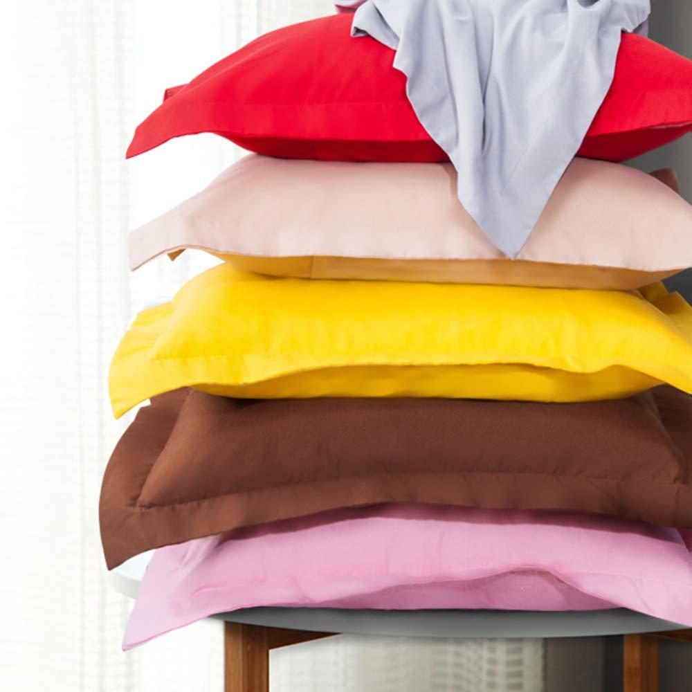 BEFIHO Bed Pillow Shams, 1800 Brushed Microfiber Oxford Pillowcases - NTBAY (Set of 2)