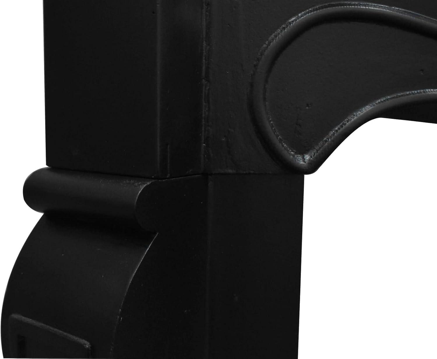 Storied Home Victorian Decorative Fireplace Mantel Black: Wall Mount, Fir Wood & MDF Frame, No Heat Output