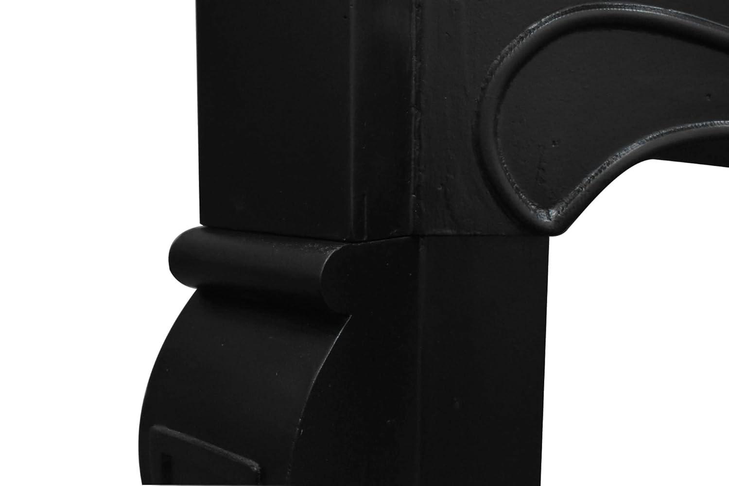 Storied Home Victorian Decorative Fireplace Mantel Black: Wall Mount, Fir Wood & MDF Frame, No Heat Output