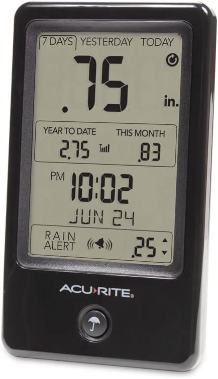 AcuRite AcuRite Wireless Self-Emptying Rain Gauge with Indoor Digital Display (02446)