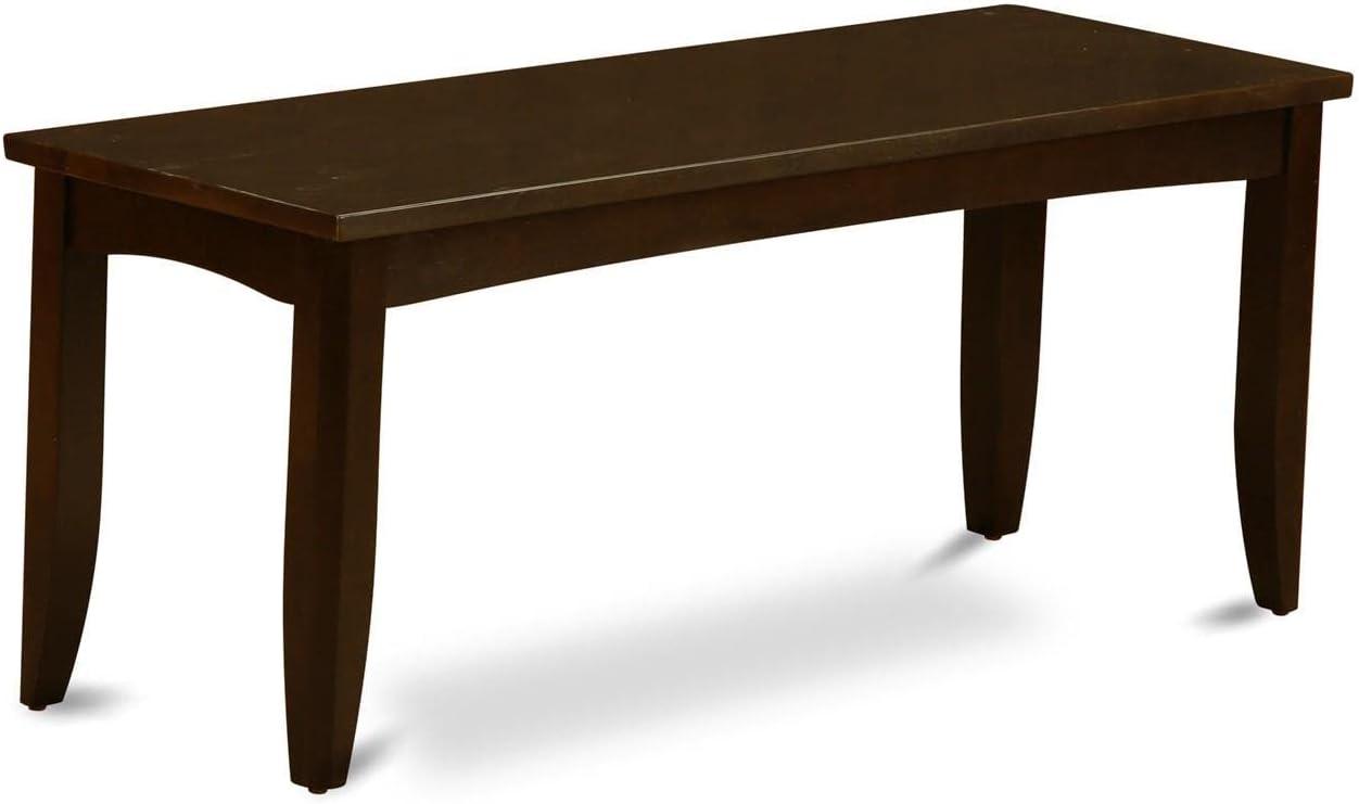 Mid-Century Modern Cappuccino Wood Dining Bench - 51"