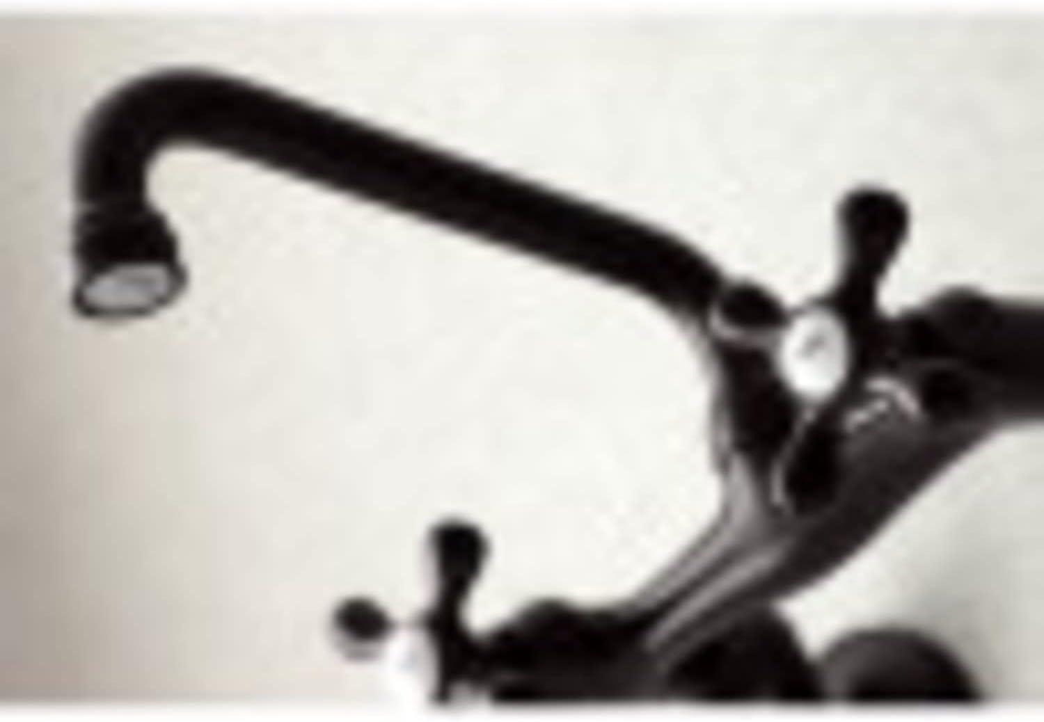 Kingston Brass Kingston Double-Handle 2-Hole Wall-Mount Bridge Kitchen Faucet