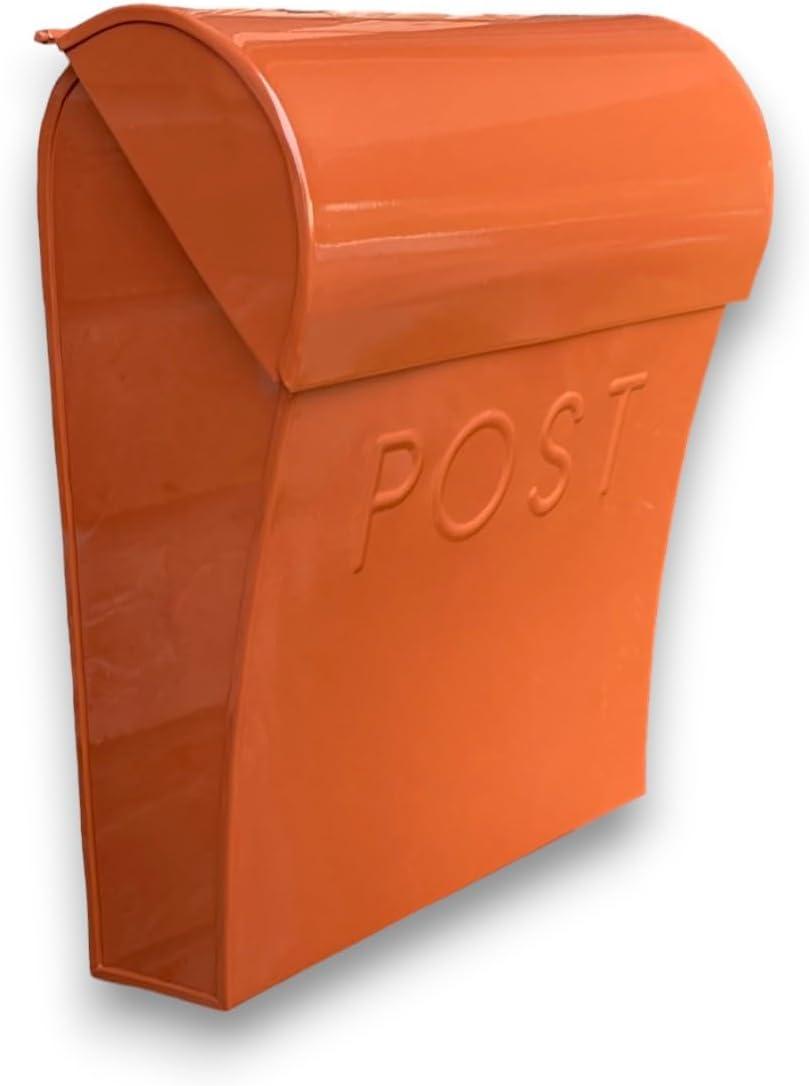 Terracotta Brown Steel Wall Mount Mailbox