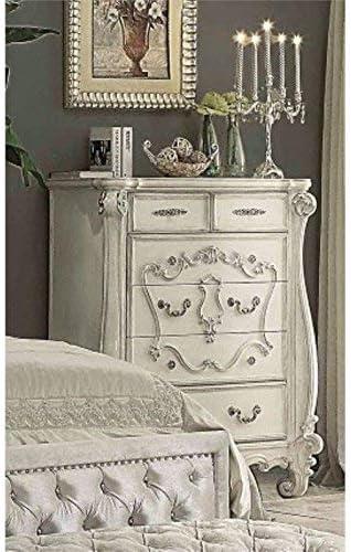 47" Versailles Bedroom Sets Bone White - Acme Furniture: Royal Style, 5-Drawer Storage