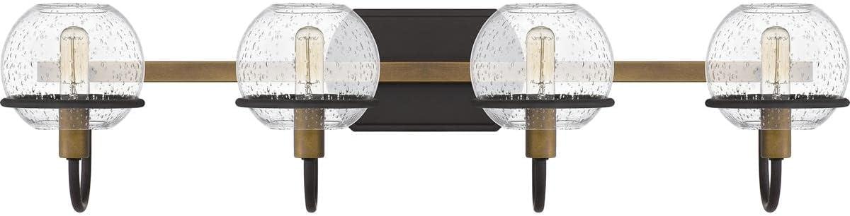 Phoenix Modern Lantern-Style Bath Light in Matte Black and Western Bronze