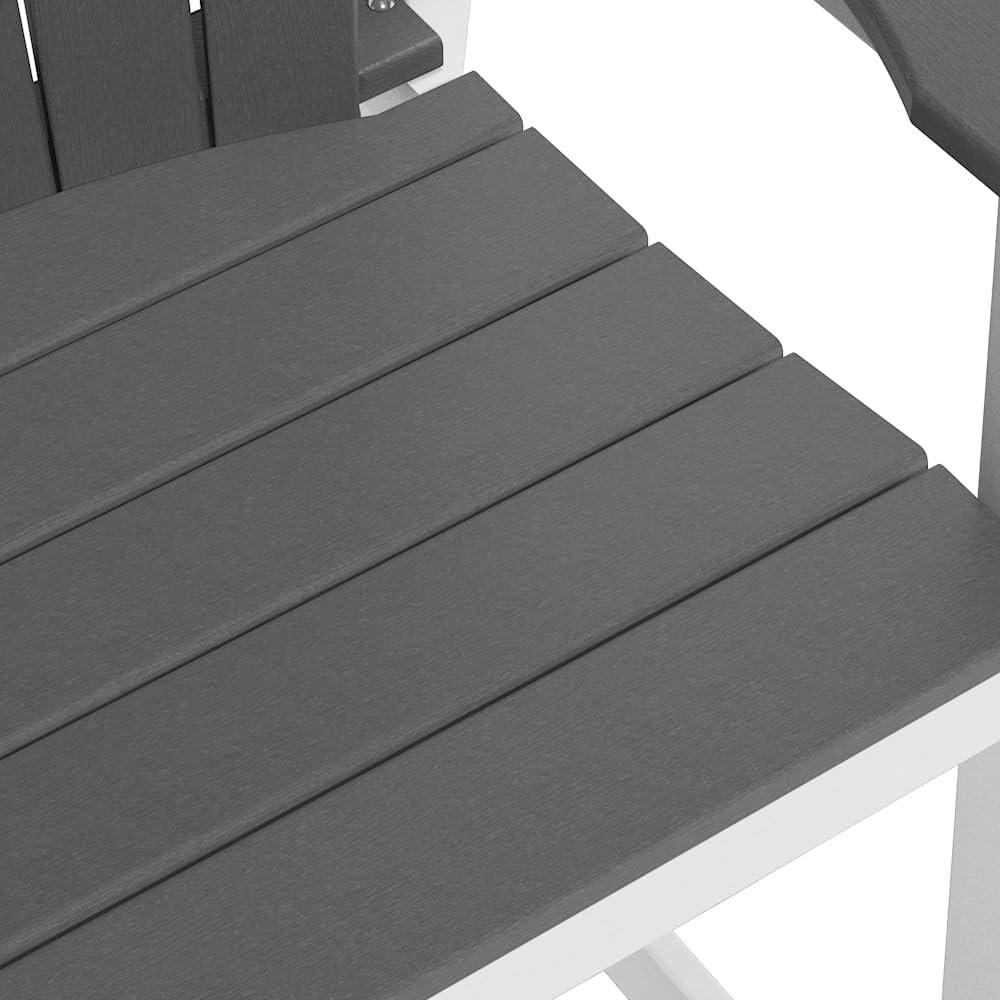 Outdoor Tall Adirondack Chair, Patio Bar Stool Chair with High Back, 400lbs, Widened Arms, All-Weather Balcony Chair for Backyard, Garden, Yard (1 PC)