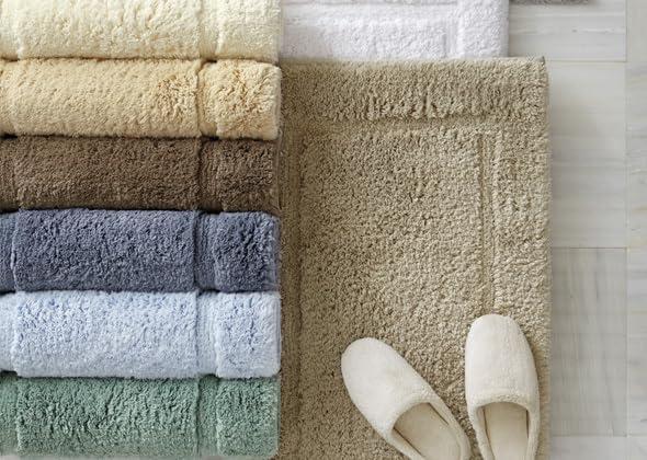 Peacock Alley Tiffany Cloud Rectangle 100% Cotton Bath Rug