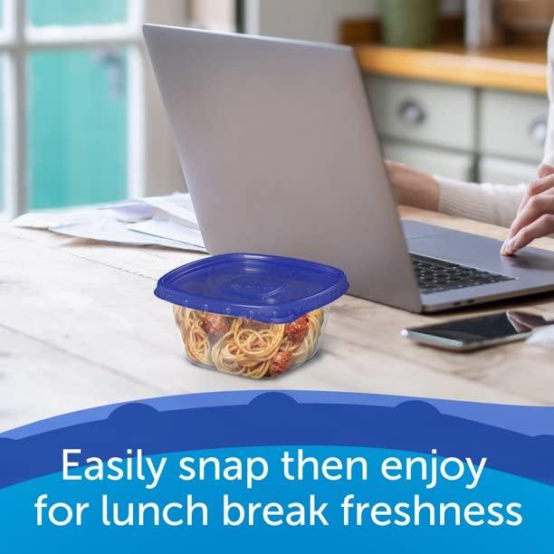 Ziploc® Brand, Food Storage Containers with Lids, Smart Snap Technology, Large Rectangle, 2 ct