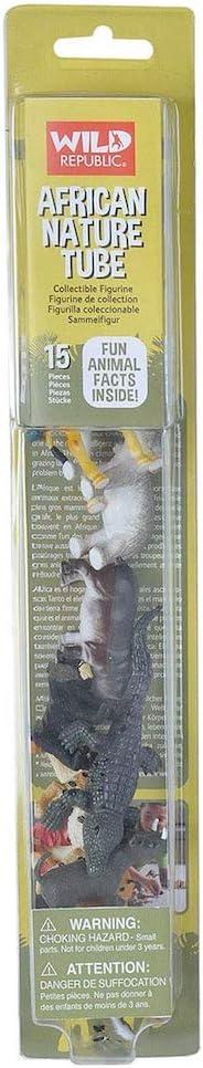 Wild Republic Nature Tube Africa Figurines, 15 Pieces