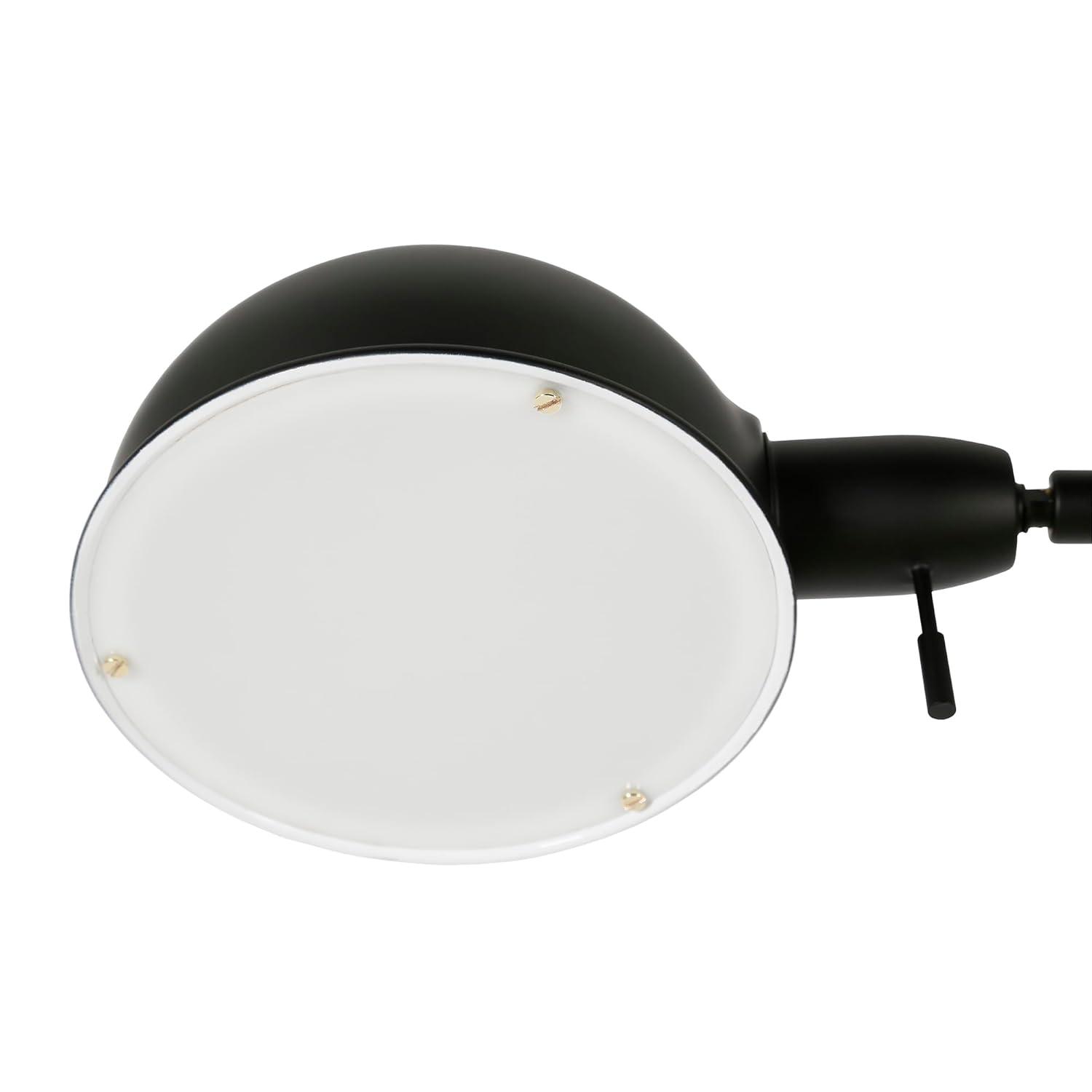 Evelyn&Zoe Arundel 66" Tall,tegrated LED Floor Lamp with Metal Shade, Blackened Bronze