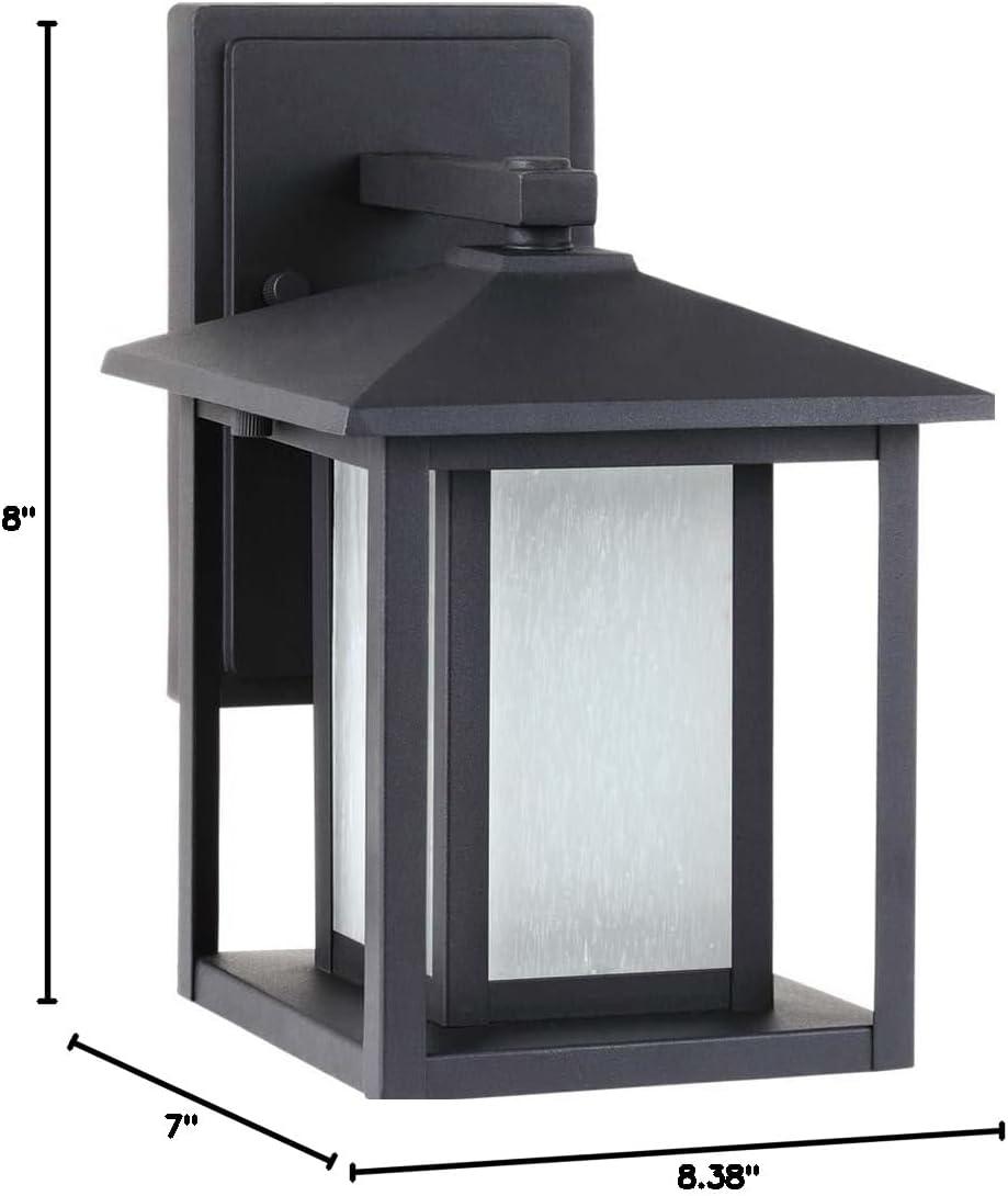 Sea Gull Lighting Generation 89029-12 Transitional One Light Outdoor Wall Lantern from Seagull-Hunnington Collection in Black Finish