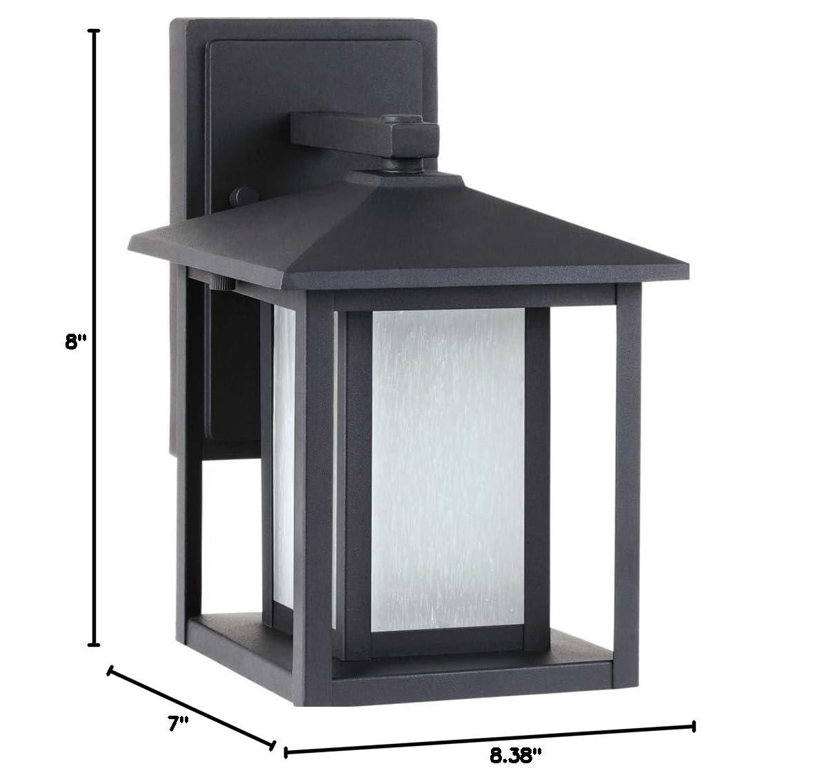 Sea Gull Lighting Generation 89029-12 Transitional One Light Outdoor Wall Lantern from Seagull-Hunnington Collection in Black Finish