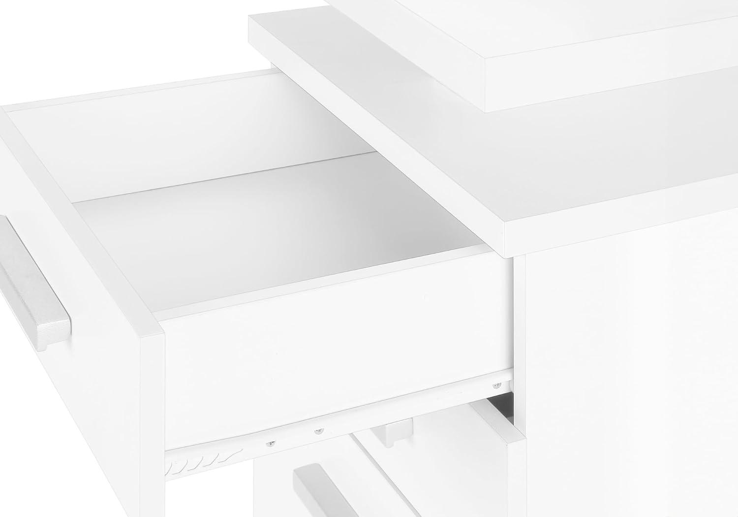 Monarch Specialties Computer Desk Home Office Laptop Left Right Set-Up Storage Drawers 48InchL Work Laminate White Contemporary Modern