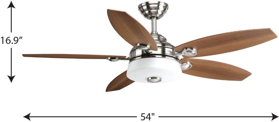 Graceful Collection 54" 5 Blade Fan w/ LED Light