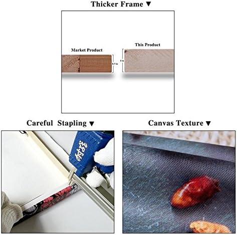 SPA Wall Art Decor for Bedroom, SZ Still Life Canvas Prints of Blue Sands, Candles & Stones, Massage Treatment Pictures (Waterproof Artwork, 1" Thick, Bracket Mounted Ready to Hang)