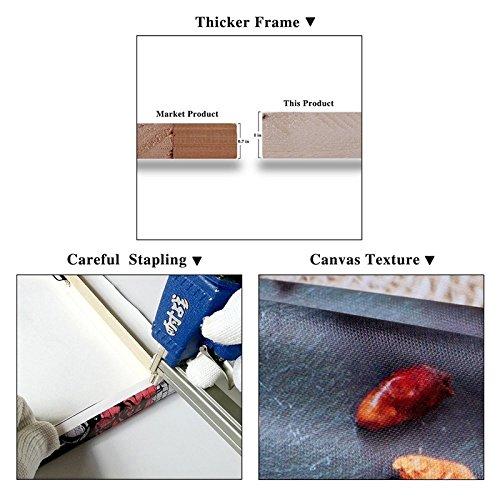 SPA Wall Art Decor for Bedroom, SZ Still Life Canvas Prints of Blue Sands, Candles & Stones, Massage Treatment Pictures (Waterproof Artwork, 1" Thick, Bracket Mounted Ready to Hang)