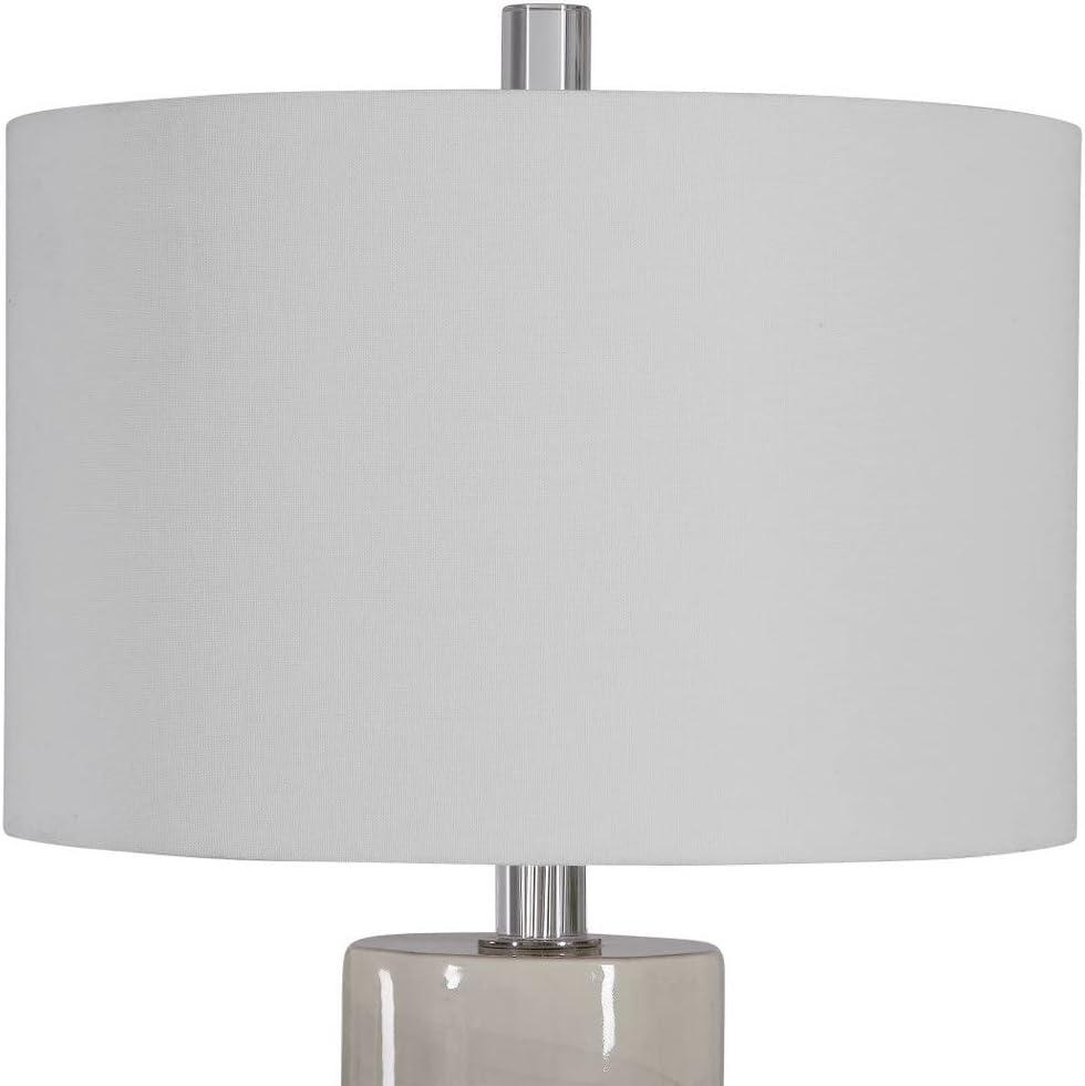 Uttermost Zesiro 32" Beige Glaze Cylindrical Ceramic Table Lamp