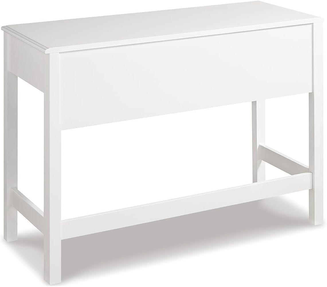 Othello Home Office Small Desk White - Signature Design by Ashley: Parsons-Style, Single Drawer Storage