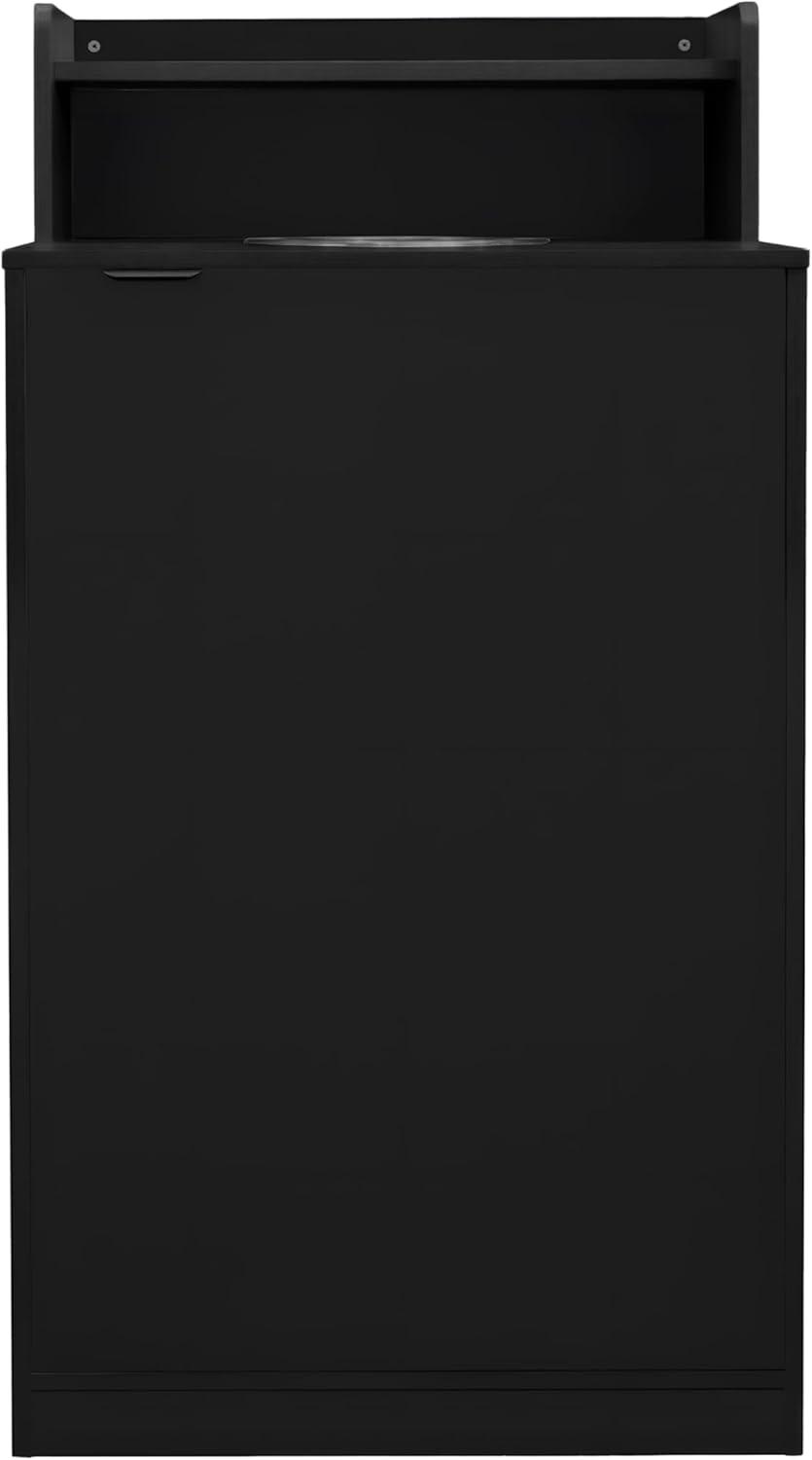 Flash Furniture Commercial Grade Tray Top Trash Enclosure With Drop Hole