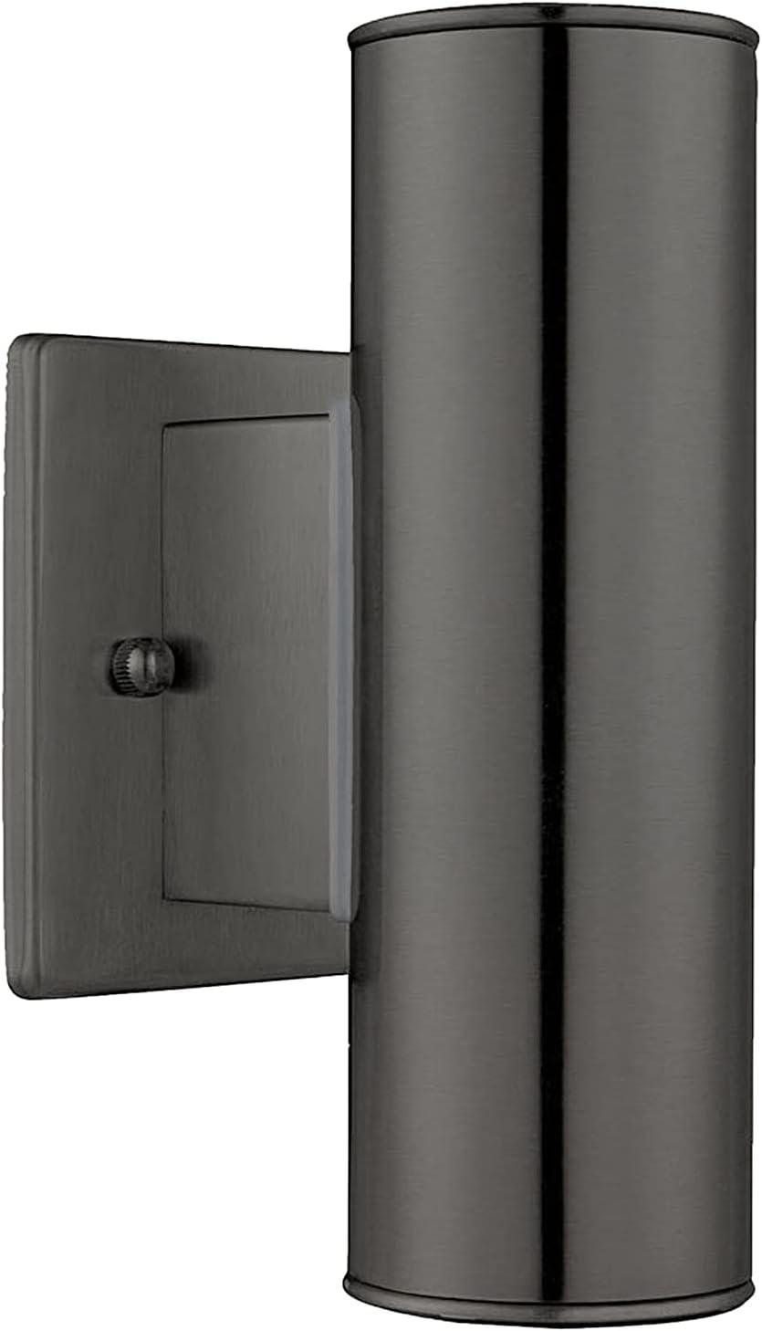2-Light Riga Outdoor Wall Light Matte Black - EGLO: ETL Listed, Integrated LED, Adjustable Head Tilt, Iron Body