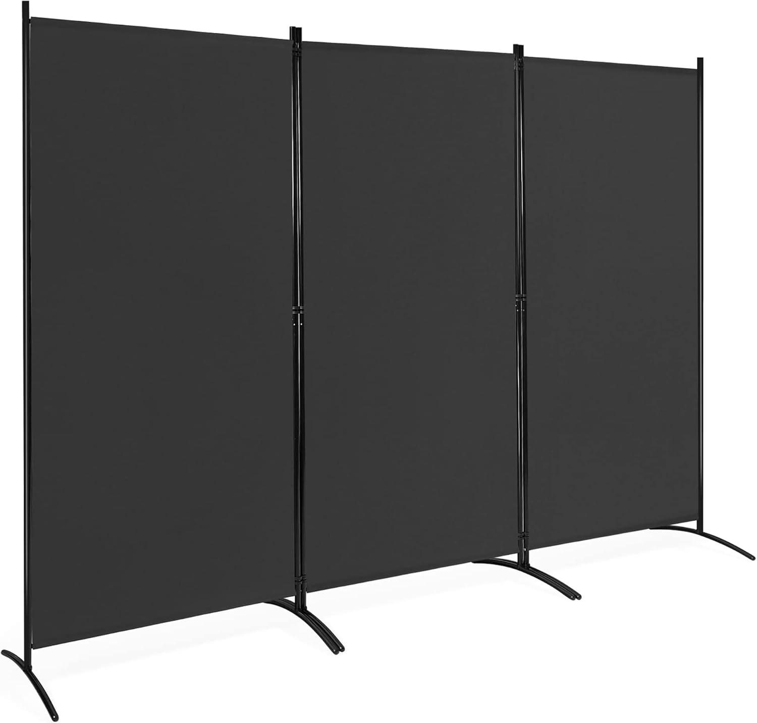 Costway 3-Panel Room Divider Folding Privacy Partition Screen for Office Room White\Black\Brown