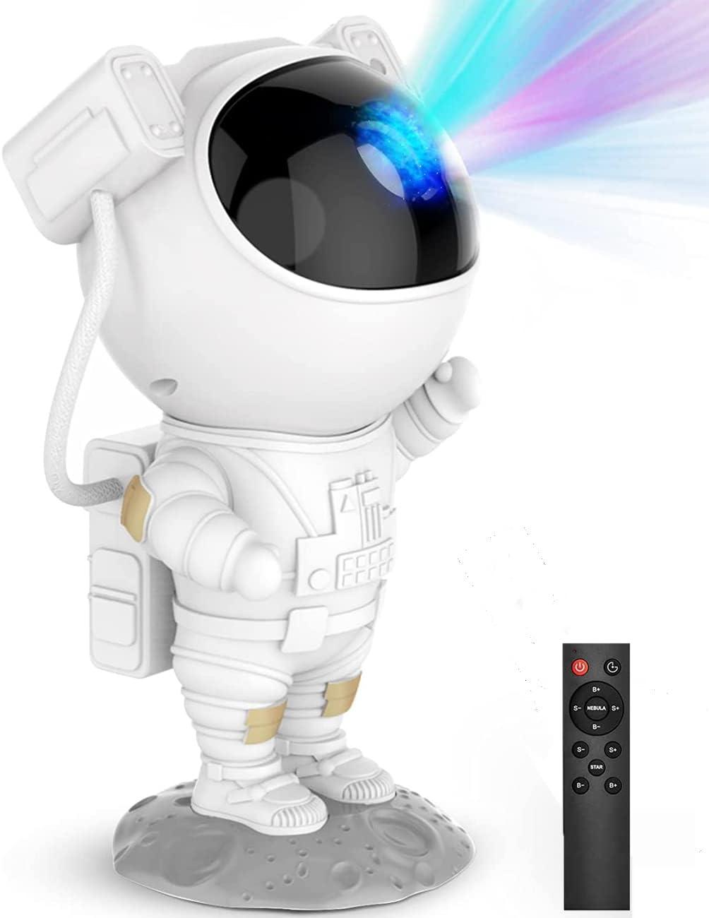 Astronaut White LED Star Projector Night Light with Remote