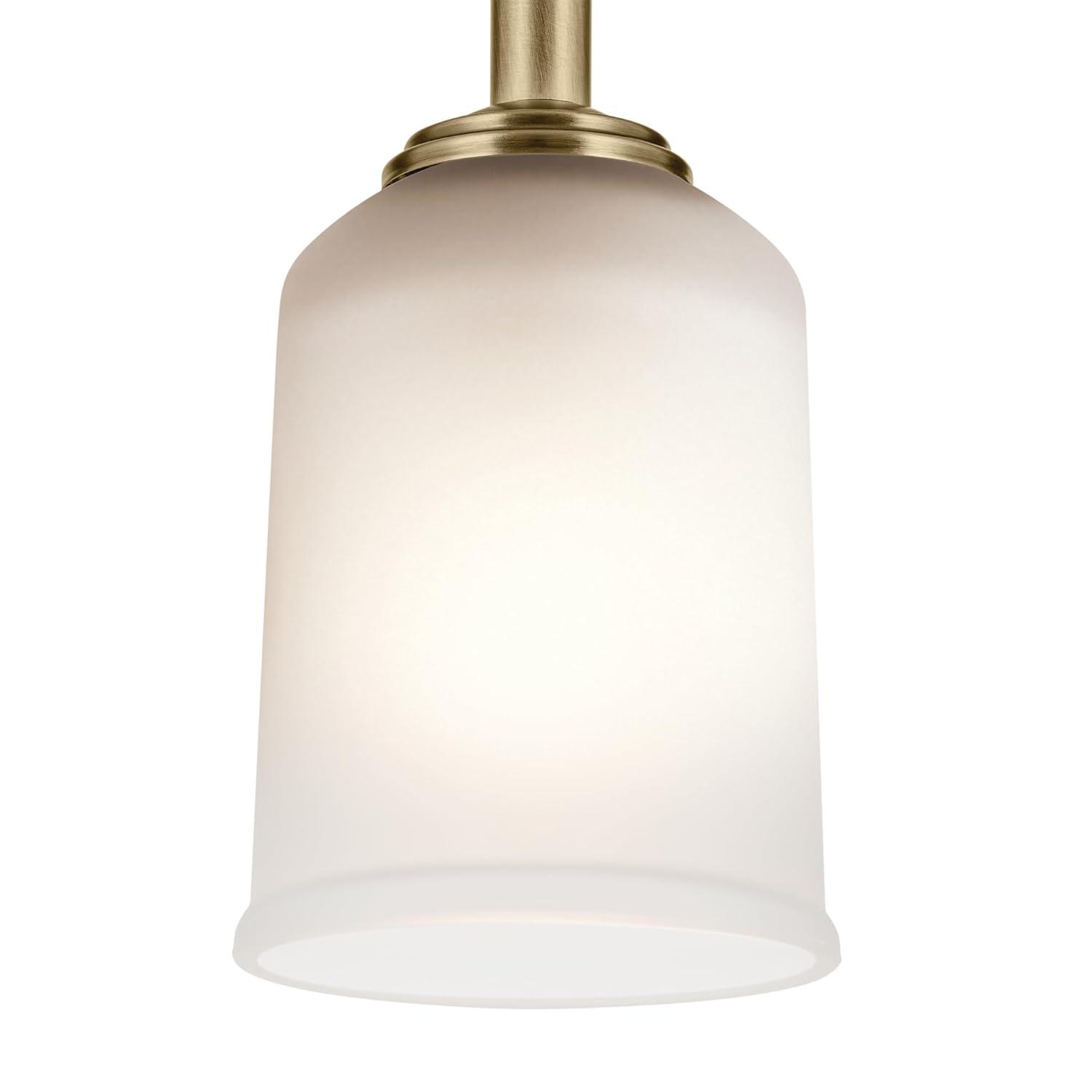 Natural Brass Mini Pendant with Clear Glass Shade