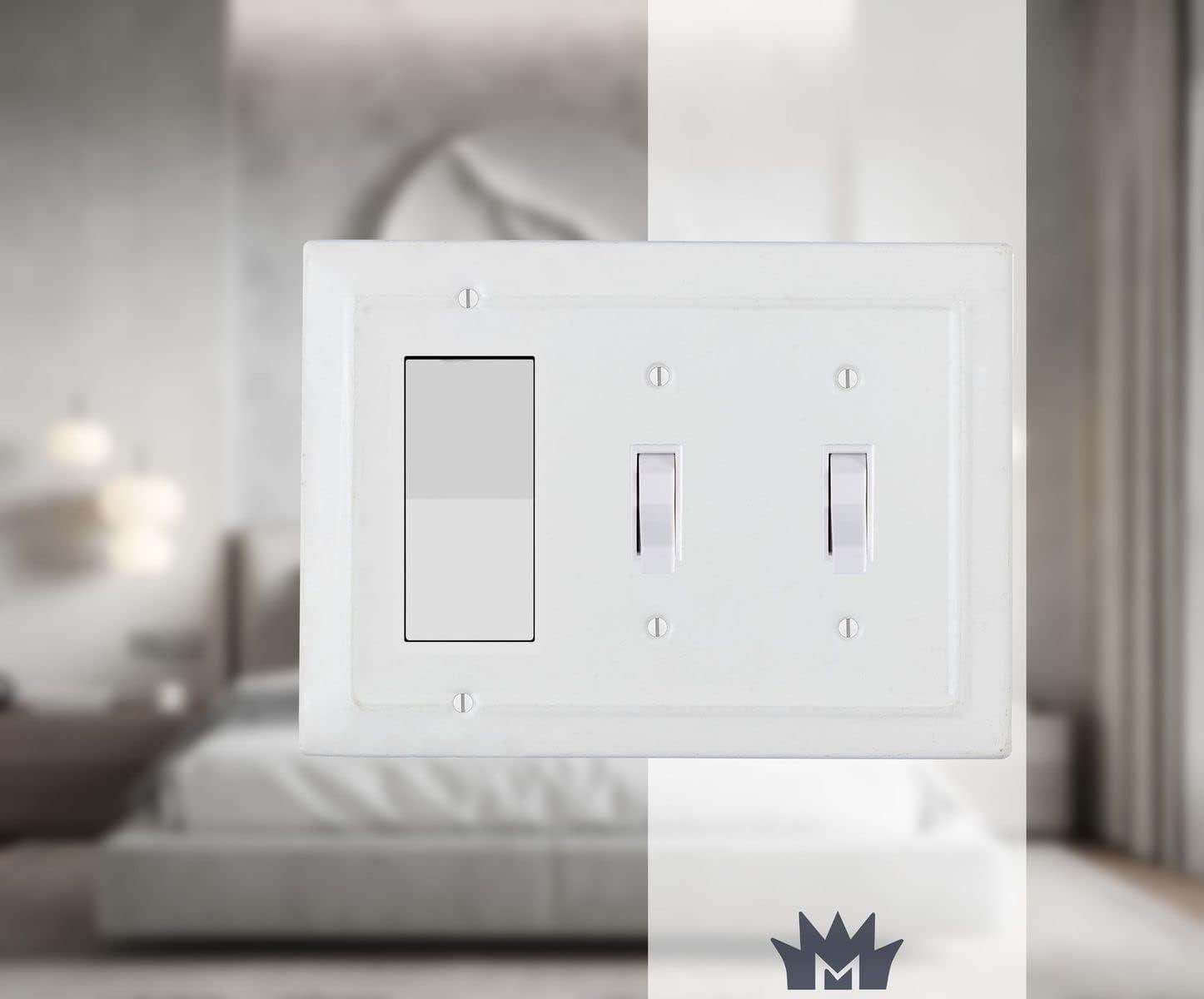 Architectural 3-Gang 2-Toggle/Rocker Combination Standard Wall Plate