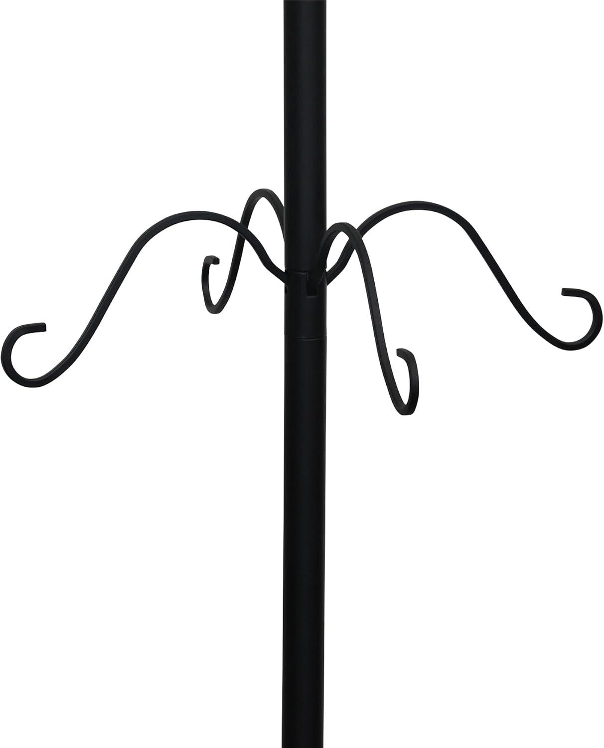 Black Adjustable Metal Christmas Stocking Tree Stand with 12 Hooks