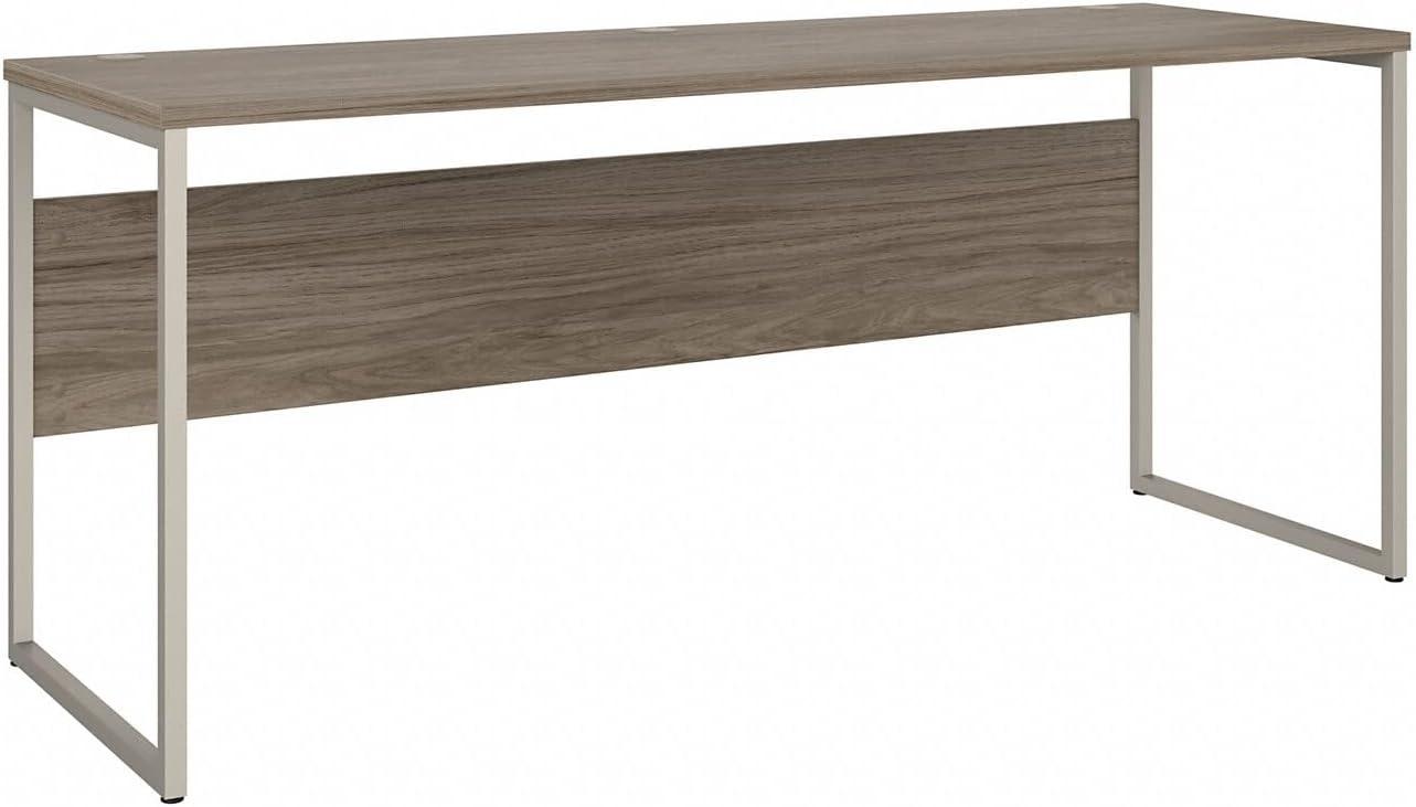 Hybrid 72W x 24D Computer Table Desk in Modern Hickory - Engineered Wood