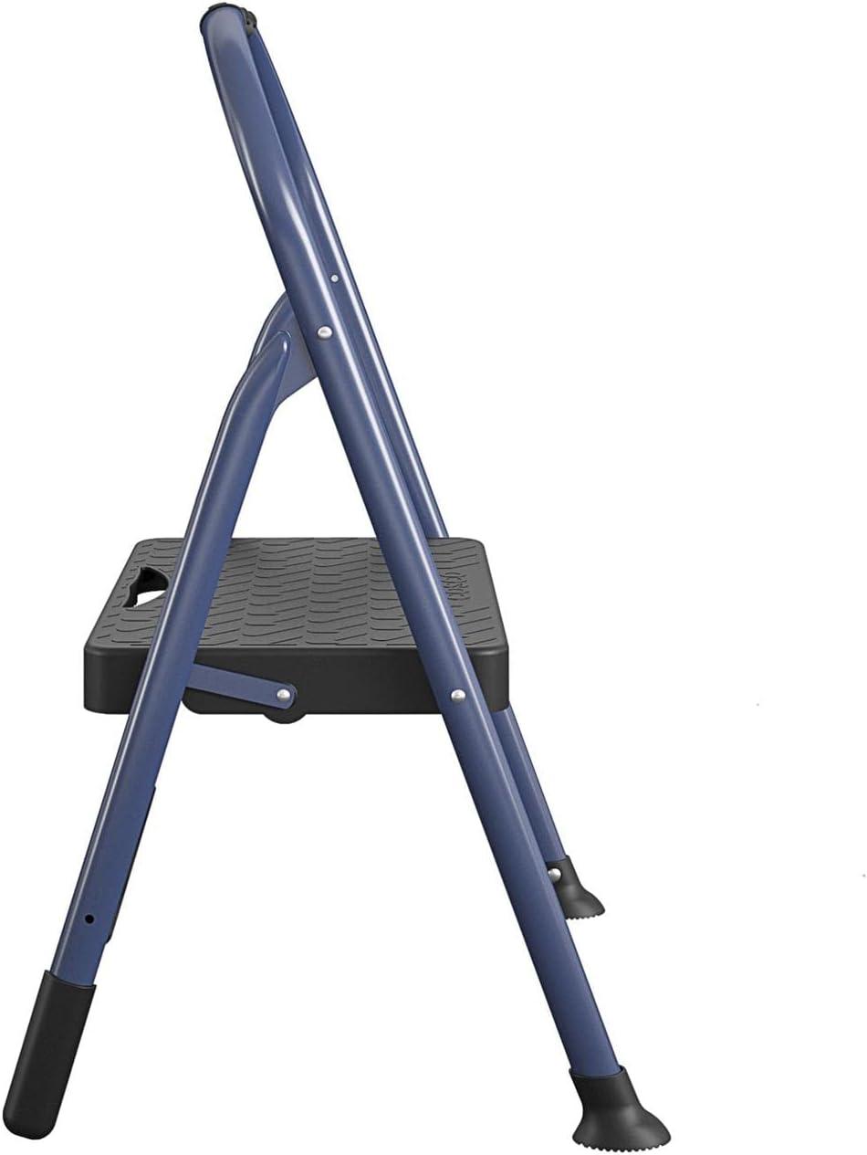 COSCO BIG 1-Step Folding Steel Step Stool with 10-Inch Tall Top Step, Navy