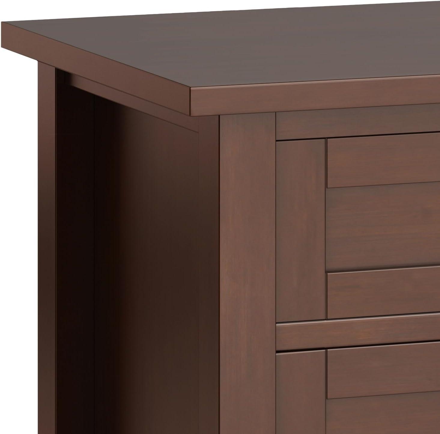 Simpli Home Warm Shaker 24"W Solid Wood Bedside Table with Two Drawers
