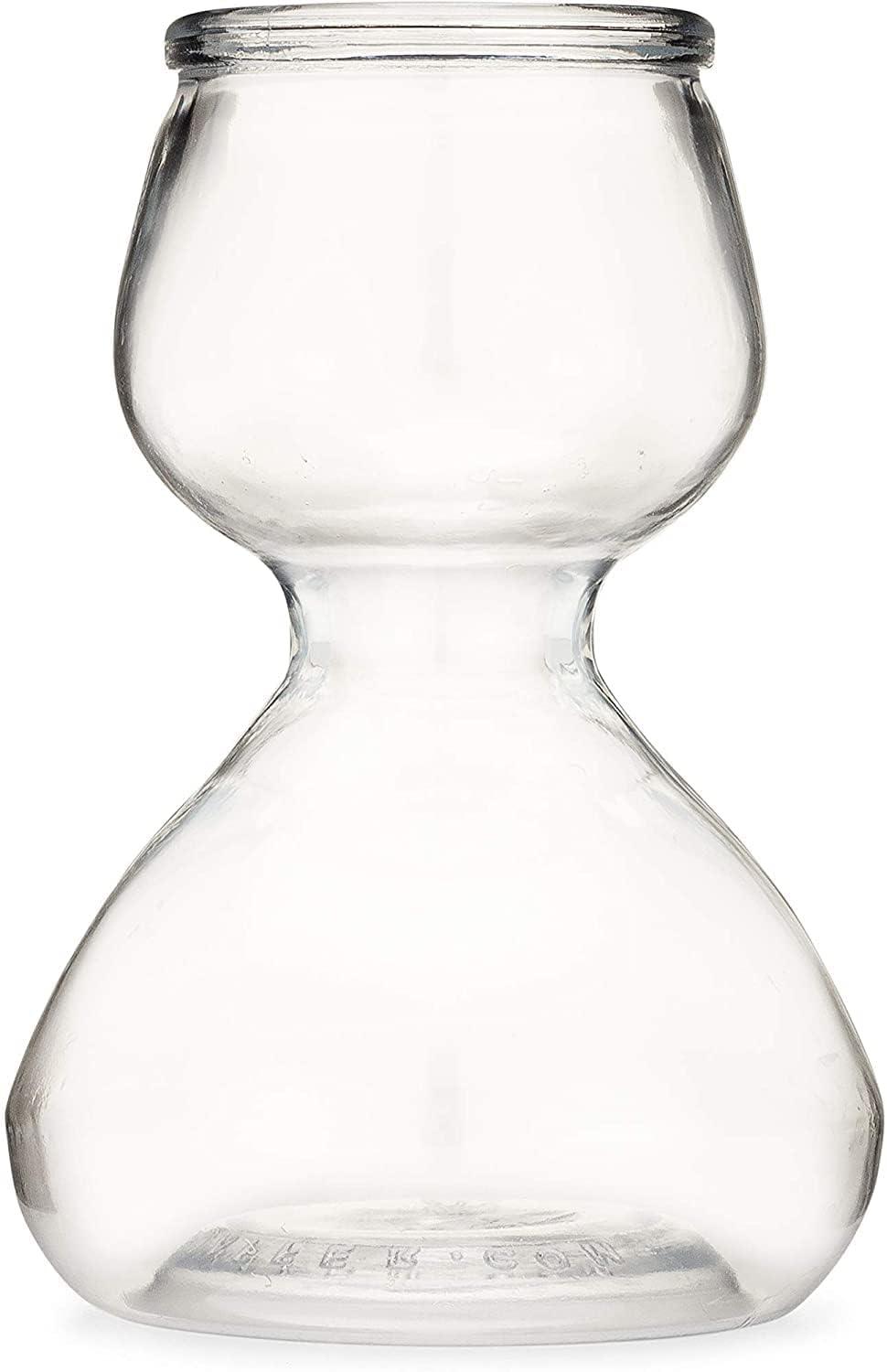 QUAFFER Double Bubble Layered PLASTIC Shot Glass – Clear Chaser Shot Glass Jigger for Smooth Tasty Shots – Fun Unique Split Shot Glasses Barware (Set of 4)