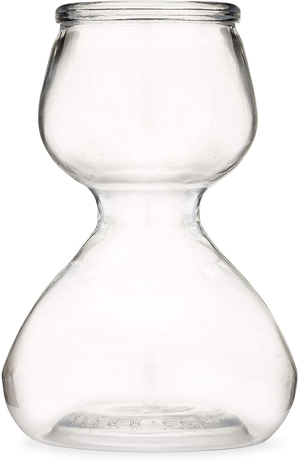 QUAFFER Double Bubble Layered PLASTIC Shot Glass – Clear Chaser Shot Glass Jigger for Smooth Tasty Shots – Fun Unique Split Shot Glasses Barware (Set of 4)