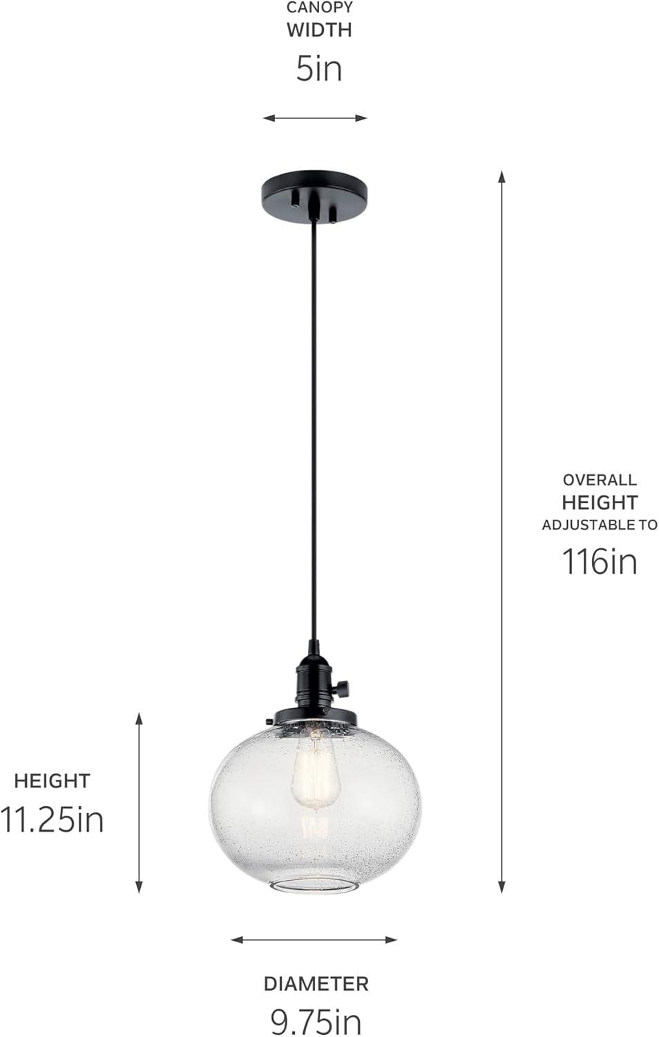 1 Light Mini Pendant with Vintage Industrial Inspirations 11.25 inches Tall By 9.75 inches Wide-Black Finish Bailey Street Home 147-Bel-5035926