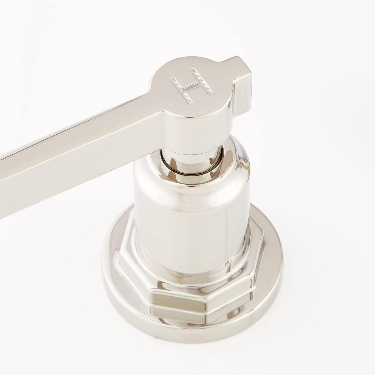 Greyfield 1.2 GPM Widespread Bathroom Faucet with Metal Lever Handles and Pop-Up Drain Assembly