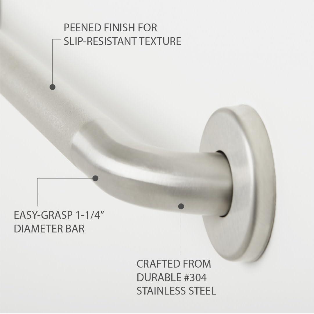 Bathroom Grab Bar with Safety Peened Grip